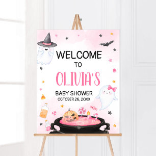 Oh Sheet Ghoul Halloween Baby Dusche Willkommen Poster