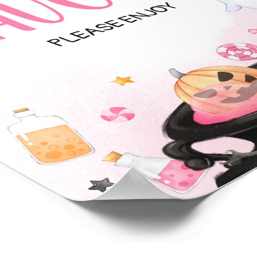 Oh Sheet Ghoul Halloween Baby Shower Favoriten Poster (Ecke)