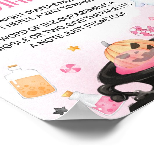 Oh Sheet Ghoul Halloween Spate Night Diapers Poster (Ecke)