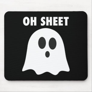 Oh Sheet - Humorer Halloween Ghost Pub Oh Mens Mousepad