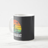 Oh Shift Funny Mountain Bike Rider Biking Retro Cy Kaffeetasse (Vorderseite Links)