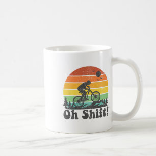 Oh Shift Lustiger Mountainbike-Fahrer Radfahren Re Kaffeetasse
