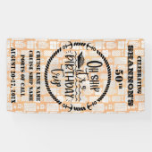 Oh Ship It's A Birthday Trip Cruise Door Banner (Horizontal)
