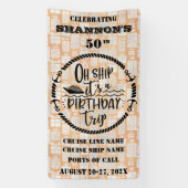 Oh Ship It's A Birthday Trip Cruise Door Banner (Vertikal)