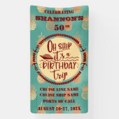 Oh Ship It's A Birthday Trip Cruise Door Banner (Vertikal)