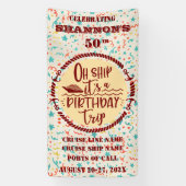Oh Ship It's A Birthday Trip Cruise Door Banner (Vertikal)