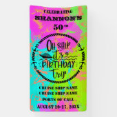 Oh Ship It's A Birthday Trip Cruise Door Banner (Vertikal)