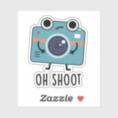 Oh Shoot Funny Fotograf Camera Pub Aufkleber (Blatt)