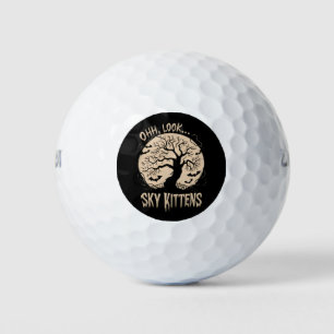 Oh sieh dir an Himmelskatzen Halloween Lustige Fle Golfball