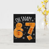 Oh Snap 67 Lebkuchenmann Erwachsene Kinder Männer  Karte (Gelbe Blume)