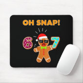 Oh Snap 67 Six Seven Meme Gingerbread Man Funny 67 Mousepad (Mit Mouse)