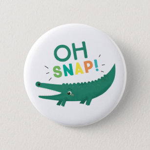 Oh Snap Alligator Crocodile Geburtstagsparty Butto Button