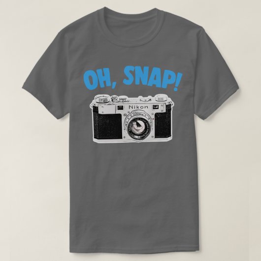 Oh Snap Camera Geek Geschenkdesign T-Shirt (Design vorne)
