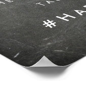 Oh Snap | Chalkboard Wedding Hashtag Poster (Ecke)