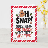 Oh Snap! Christmas Gingerbread Man Karte (Gelbe Blume)