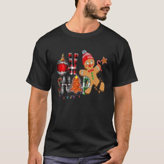 Oh Snap Cookie Man Gingerbrot Weihnachtslicht Mer T-Shirt (Vorderseite)