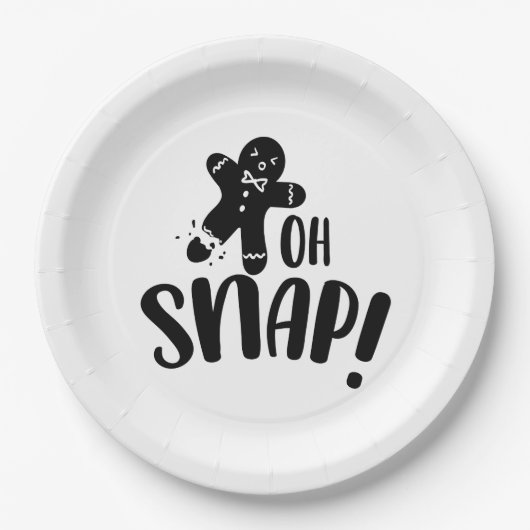 Oh Snap Cookie Xmas Pappteller (Vorderseite)