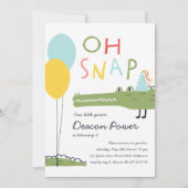 Oh Snap Crocodile Einladung (Vorderseite)