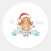 Oh Snap Es ist eine Mama für Junge Lebkuchen Runder Aufkleber (Vorderseite)