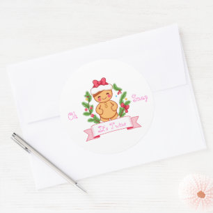 Oh Snap Es ist Girl Twins Gingerbread Mama Runder Aufkleber