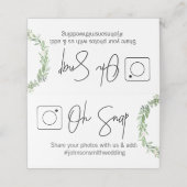 OH SNAP Faltschachtel-Tischkarte #hashtag Platzkarte (Außenseite Aufgefaltet)