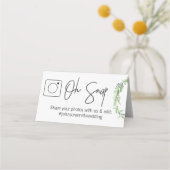 OH SNAP Faltschachtel-Tischkarte #hashtag Platzkarte (Vorderseite)