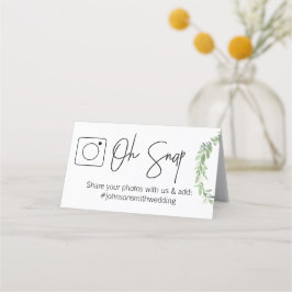 OH SNAP Faltschachtel-Tischkarte #hashtag Platzkarte