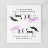 OH SNAP Foto-Kabine für geflochtene Tischkarten Platzkarte (Außenseite Aufgefaltet)