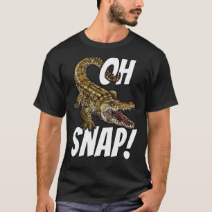 Oh Snap Funny Alligator Gator Crocodile Graphic Ki T-Shirt