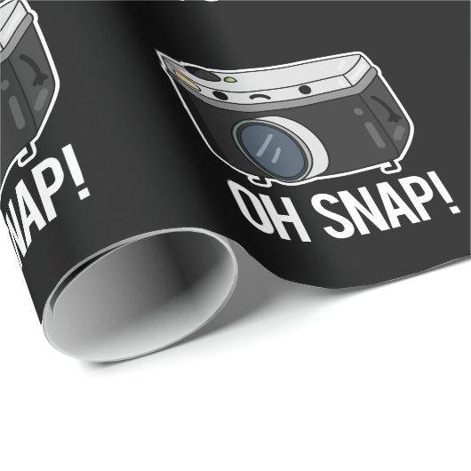 Oh Snap Funny Camera Pub Dark BG Geschenkpapier (Rolleneckpunkt)