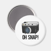 Oh Snap Funny Camera Pub Magnet (Vorderseite/Rückseite)