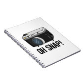 Oh Snap Funny Camera Pub Notizblock (Rechte Seite)