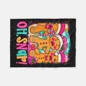Oh Snap Funny Christmas Gingerbread Man Xmas Cooki Fleecedecke (Vorderseite (Horizontal))