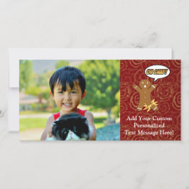 Oh Snap Funny Christmas Gingerbrot Mann Broken Leg Feiertagskarte