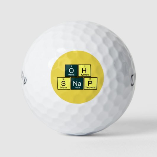 Oh Snap Funny Element Chemie Lehrer Chemist Golfball (Vorderseite)