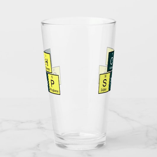 Oh Snap Funny Element Chemie Lehrer Wissenschaft Glas (Links)