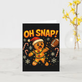 Oh Snap Funny Gingerbread Football Christmas Light Karte (Gelbe Blume)