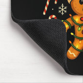 Oh Snap Funny Gingerbread Football Christmas Light Mousepad (Ecke)