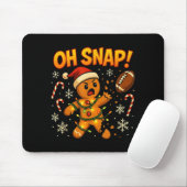 Oh Snap Funny Gingerbread Football Christmas Light Mousepad (Mit Mouse)