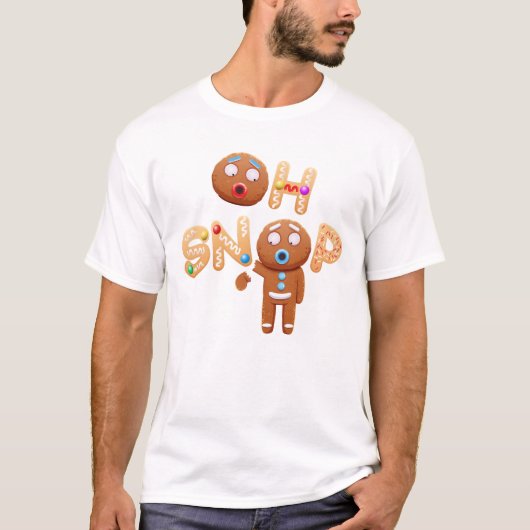 Oh Snap Funny Gingerbrot Mann Weihnachten T - Shir T-Shirt (Vorderseite)