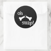 Oh Snap Funny Radiology Broken Bone Runder Aufkleber (Tasche)
