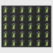 Oh Snap Funny Snapping Crocodile Puff Dark BG Geschenkpapier (Flach)