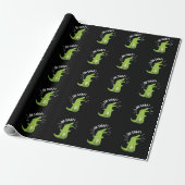 Oh Snap Funny Snapping Crocodile Puff Dark BG Geschenkpapier (Ungerollt)