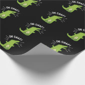 Oh Snap Funny Snapping Crocodile Puff Dark BG Geschenkpapier (Ecke)