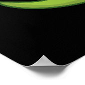 Oh Snap Funny Snapping Crocodile Puff Dark BG Poster (Ecke)