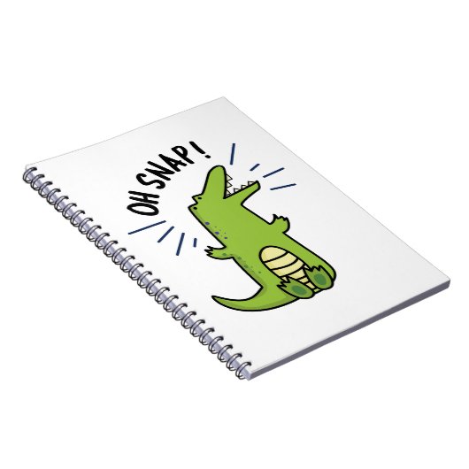 Oh Snap Funny Snapping Crocodile Puff Notizblock (Rechte Seite)