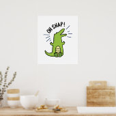 Oh Snap Funny Snapping Crocodile Puff Poster (Küche)