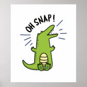 Oh Snap Funny Snapping Crocodile Puff Poster (Vorne)