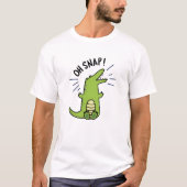 Oh Snap Funny Snapping Crocodile Puff T-Shirt (Vorderseite)