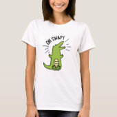 Oh Snap Funny Snapping Crocodile Puff T-Shirt (Vorderseite)